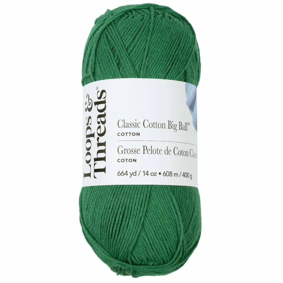 Classic Cotton Big Ball™ Solid Yarn by Loops & Threads®