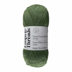 Classic Cotton Big Ball™ Solid Yarn by Loops & Threads®
