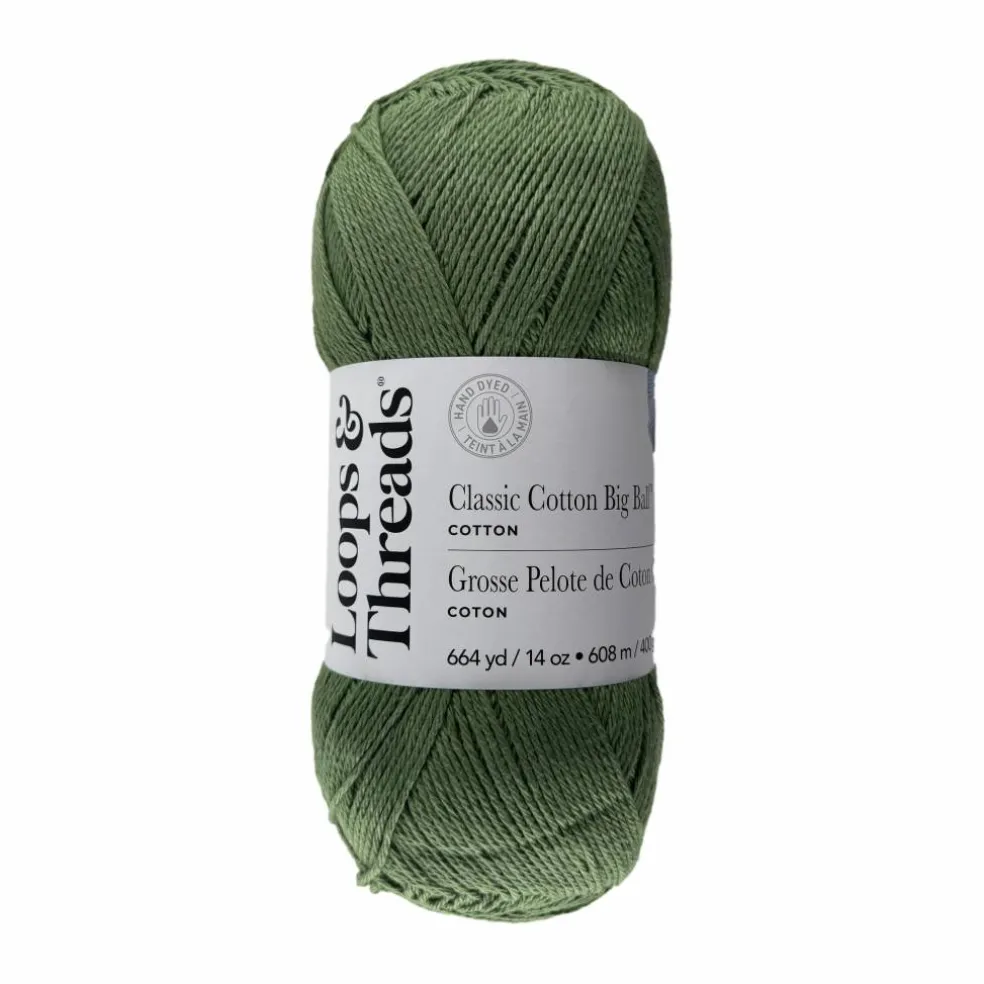 Classic Cotton Big Ball™ Solid Yarn by Loops & Threads®