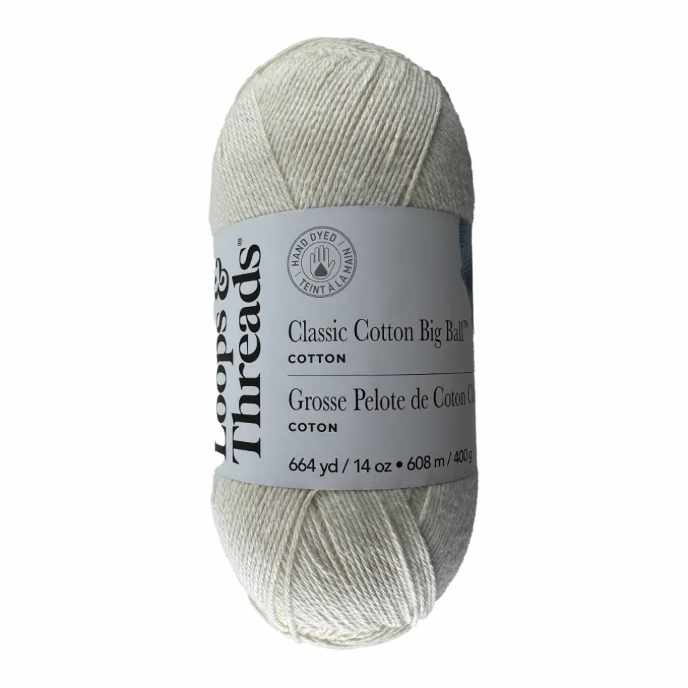 Classic Cotton Big Ball™ Solid Yarn by Loops & Threads®