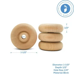 Classic Mini Wood Wheels, Multiple Sizes Available, Craft | Woodpeckers