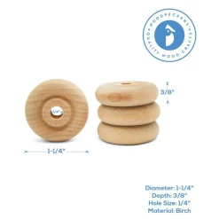Classic Mini Wood Wheels, Multiple Sizes Available, Craft | Woodpeckers