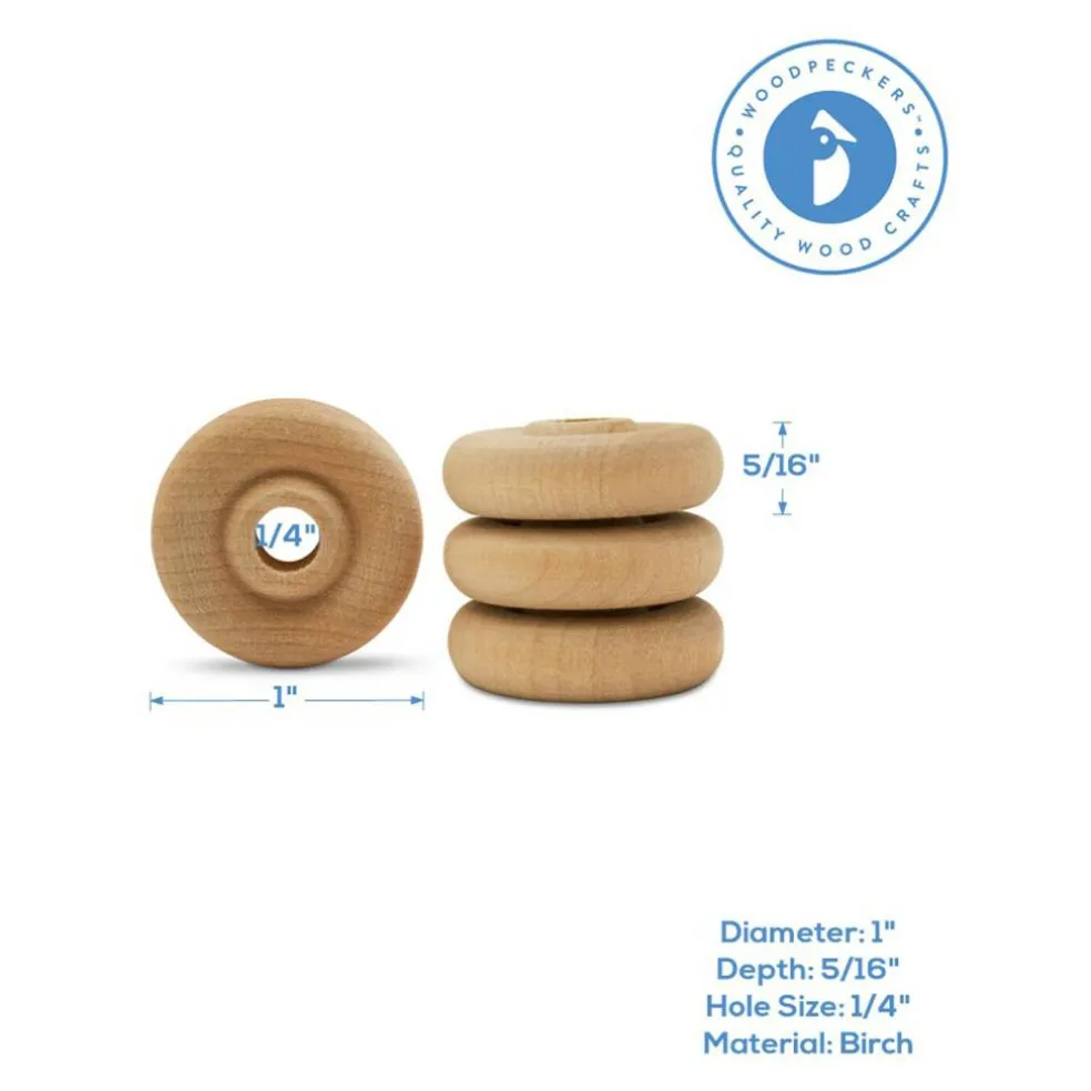 Classic Mini Wood Wheels, Multiple Sizes Available, Craft | Woodpeckers