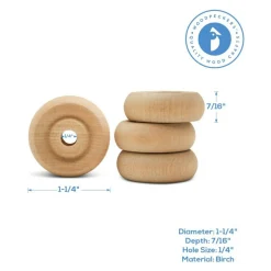 Classic Mini Wood Wheels, Multiple Sizes Available, Craft | Woodpeckers