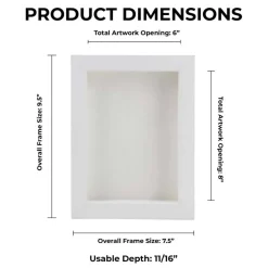 Classic White Wood Shadown Box Frame with Acrylic Front - White Suede Backing, 30 Sizes