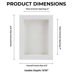 Classic White Wood Shadown Box Frame with Acrylic Front - White Suede Backing, 30 Sizes