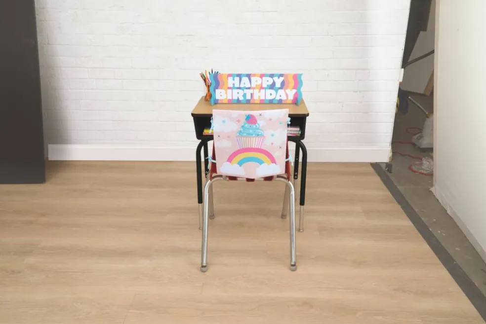 Class Rules! Rainbow Cupcake Birthday Desk Kit by B2C™