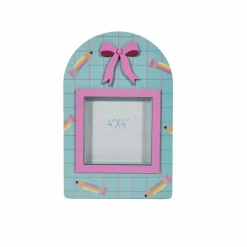 Class Rules! 4" x 4" Pink Bow Tabletop Décor by B2C™