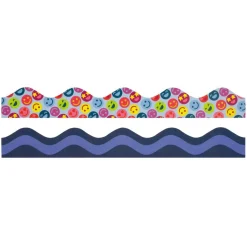 Class Rules! 2.25" x 18" Wave & Smiley Borders, 12ct. by B2C™