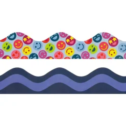 Class Rules! 2.25" x 18" Wave & Smiley Borders, 12ct. by B2C™