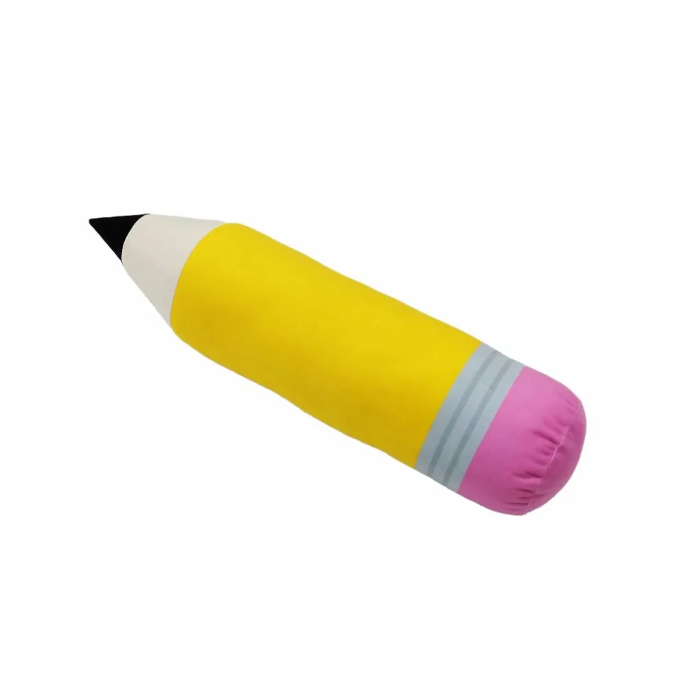 Class Rules! 21.5" Yellow Pencil Pillow by B2C™