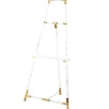 56.5" Clear Acrylic Plastic Adjustable 7-Tier Display Easel with Gold Accents & Chain Support