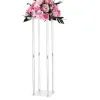 Clear Acrylic Round Cube Centerpiece Stand 10PCS for Decor