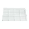 13.6" Clear 12-Compartment Divided Tray with Lid by Bead Landing™