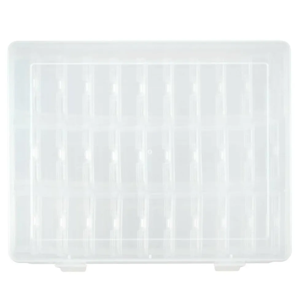 Clear 30-Compartment Flip-Top Box Plastic Jewelry Organizer by Bead Landing™