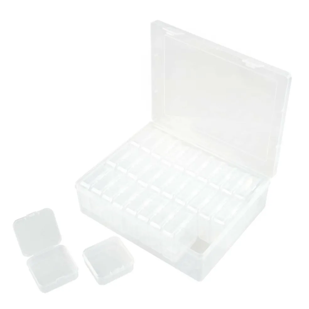 Clear 30-Compartment Flip-Top Box Plastic Jewelry Organizer by Bead Landing™