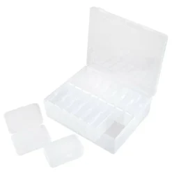 Clear 16-Compartment Flip-Top Box Plastic Jewelry Organizer by Bead Landing™