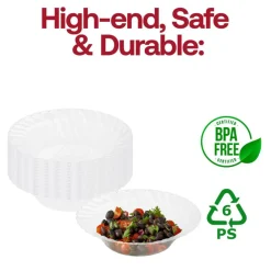 Clear Flair Plastic Soup Bowls - 12 oz. (180 Bowls)