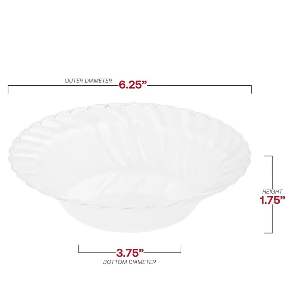 Clear Flair Plastic Soup Bowls - 12 oz. (180 Bowls)
