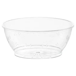 Clear Floral Round Disposable Plastic Soup Bowls - 10 oz. (240 Bowls)