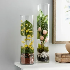 14" Clear Glass Cylinder Vase by Ashland®