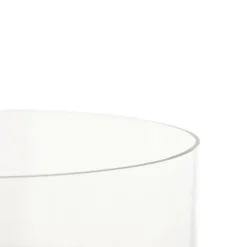 12" Clear Glass Wide Minimalistic Glass Vase