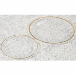 Clear & Gold 40 Piece Dinner & Lunch Plate Set by Celebrate It™