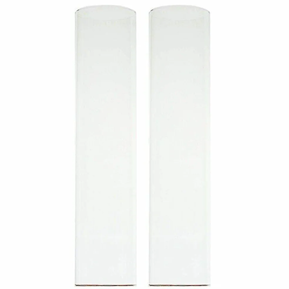 2 Clear 18 in Open End Cylinder Glass Hurricane CANDLE SHADES