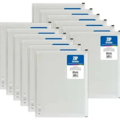 Clear Letter Size Zip Envelope, Pack of 12