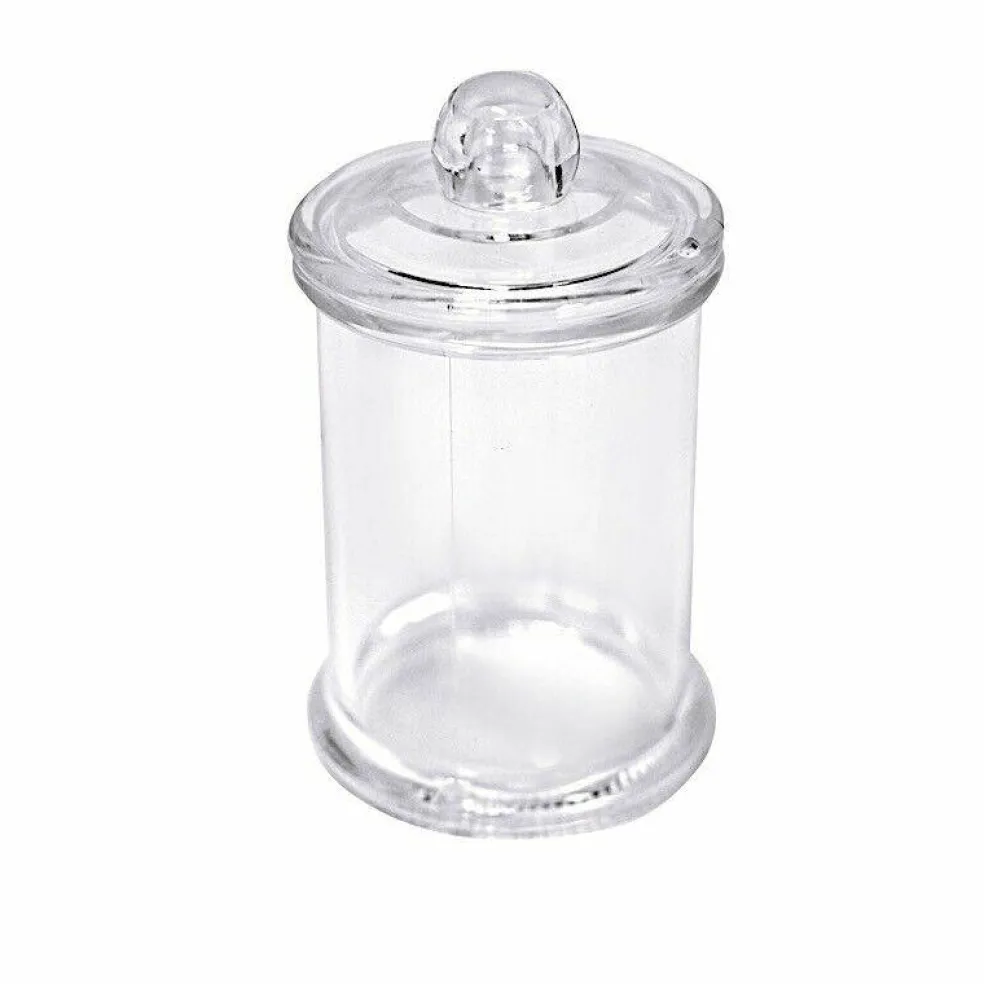 12 Clear 3.5" Mini Candy Jars Lids FAVOR HOLDERS