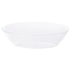 Clear Oval Plastic Serving Bowls - 2 qt. (24 Bowls)