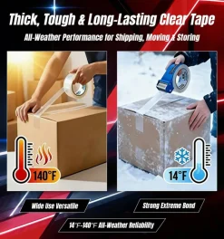 Clear Packing Tape Refills Heavy Duty,6 Pack,2.7 Mil,2"×68 Yd