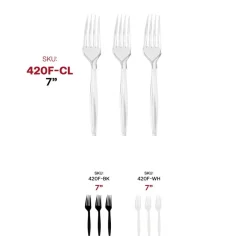 Clear Plastic Disposable Forks (1000 Forks)