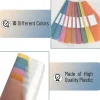 Clear Plastic Envelopes with Snap Closure (Multiple Colors) 10 Pack A4