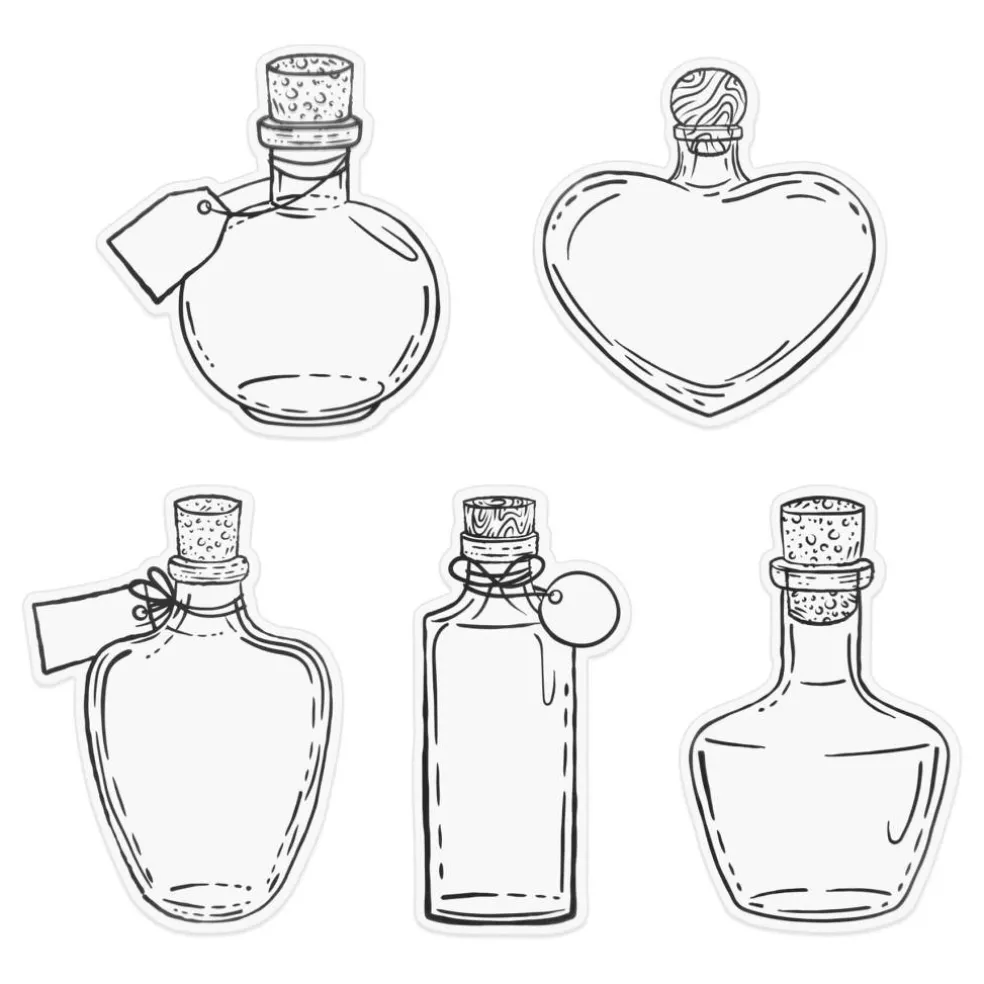 Clear Potion Bottle Die Cut Stickers by Recollections™