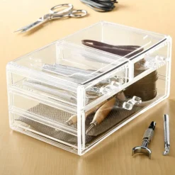 9.5" Clear Stackable 3-Drawer Jewelry Box by Bead Landing™