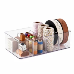 Clear Storage Bin with Dividers by Simply Tidy™