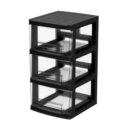 25" Clear 3-Tier Storage Drawers by Simply Tidy®