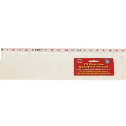 Clear View Self-Adhesive Large Name Plate Pocket 4.75" x 19", Pack of 25