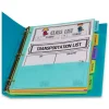 C-Line 11.5 in. x 10 in. 5-Tab Index Dividers with Multi-Pockets - Assorted (1-Set)