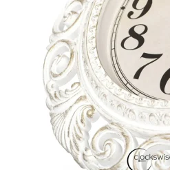 Clockswise Classic Round Decorative Hanging Wall Clock with Scroll Frame for Home Entryway Living Room Bedroom Kitchen Office Hotels & Restaurants