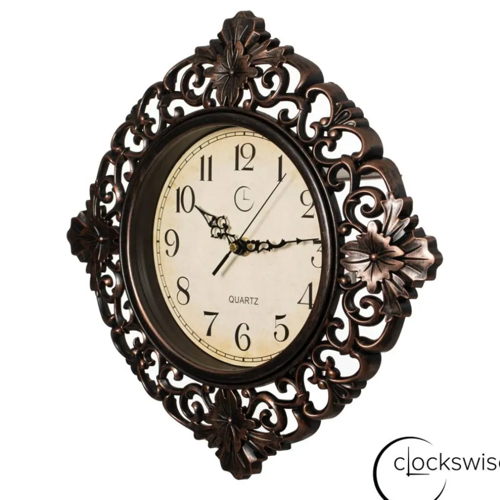 Clockswise Classic Round Decorative Hanging Wall Clock with Scroll Frame for Home Entryway Living Room Bedroom Kitchen Office Hotels & Restaurants
