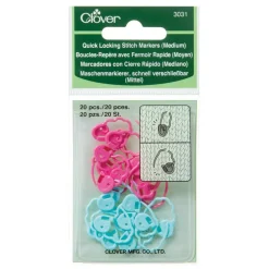 Clover® Quick-Locking Stitch Markers, Medium