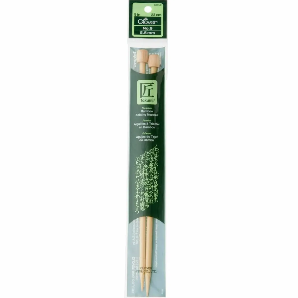 Clover Takumi® 9" Bamboo Knitting Needles