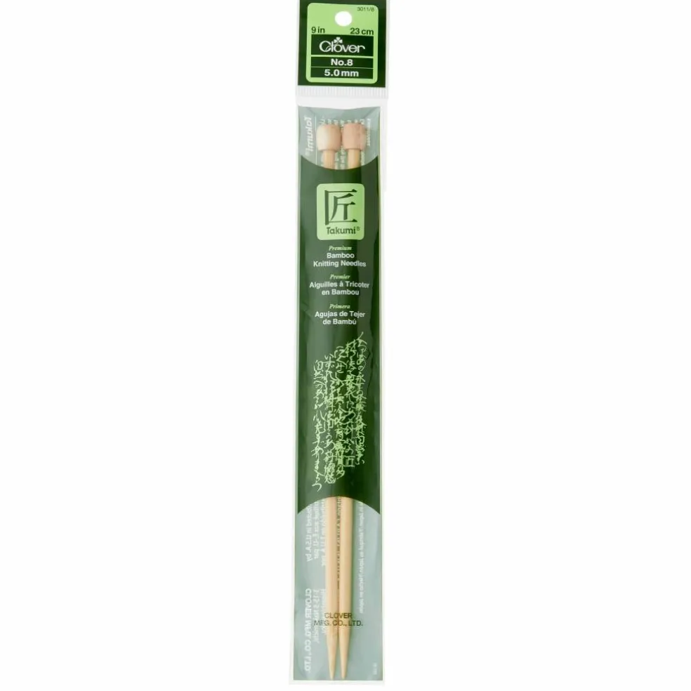 Clover Takumi® 9" Bamboo Knitting Needles