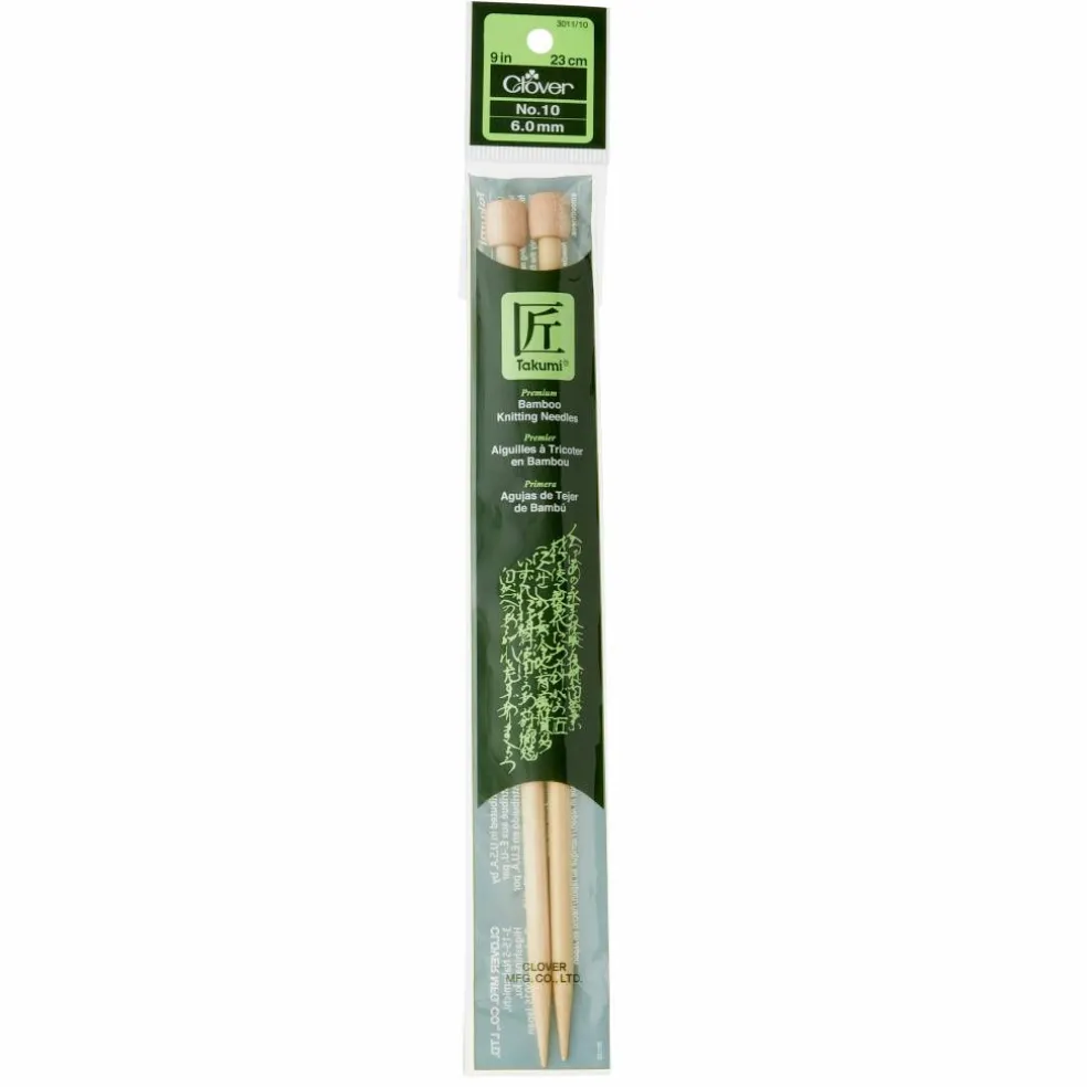 Clover Takumi® 9" Bamboo Knitting Needles