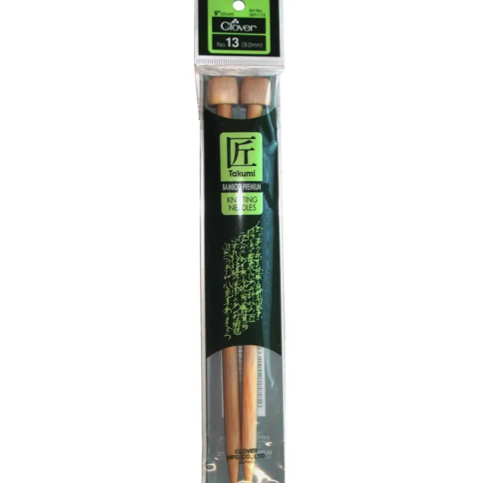 Clover Takumi® 9" Bamboo Knitting Needles