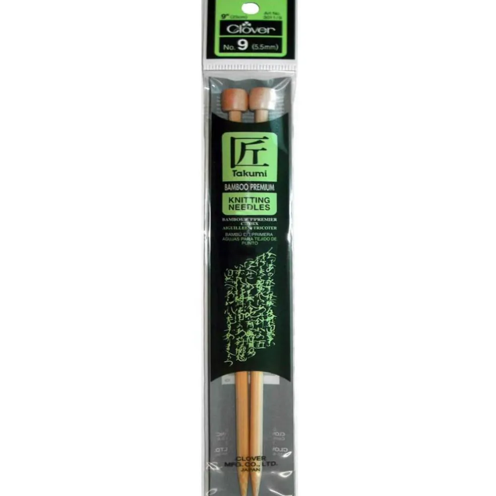 Clover Takumi® 9" Bamboo Knitting Needles