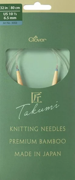 Clover Takumi Pro Bamboo Circular Knitting Needles 32