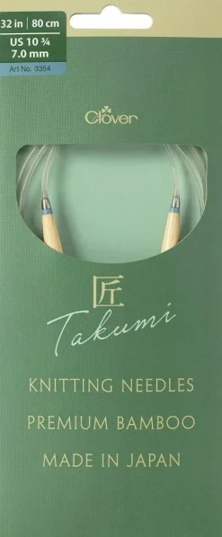 Clover Takumi Pro Bamboo Circular Knitting Needles 32